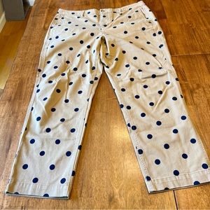 J Crew high-rise girlfriend chino pant NWOT size 14 navy and khaki